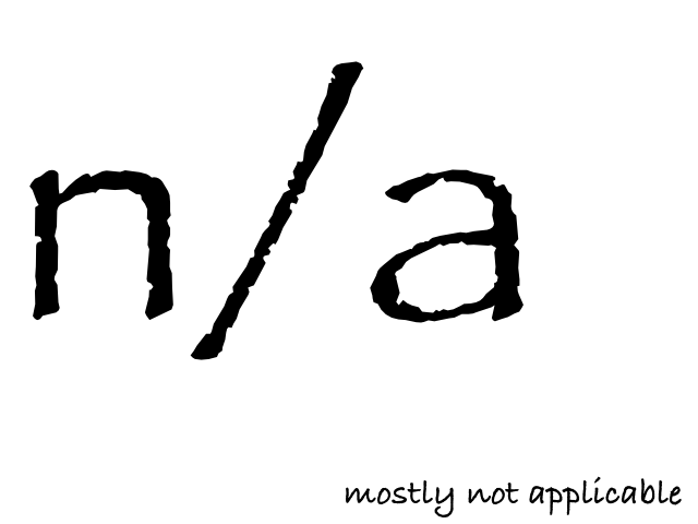 Mostly Not Applicable